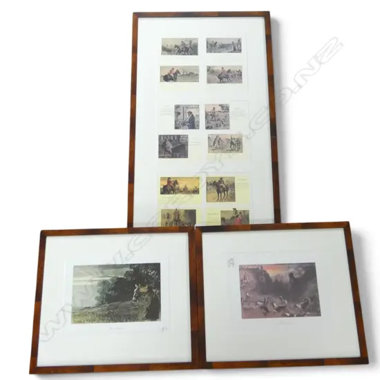 THREE MODERN SNAFFLES HUNTING PRINTS, 700 X 300 MM (1), 220 x 300MM (2)