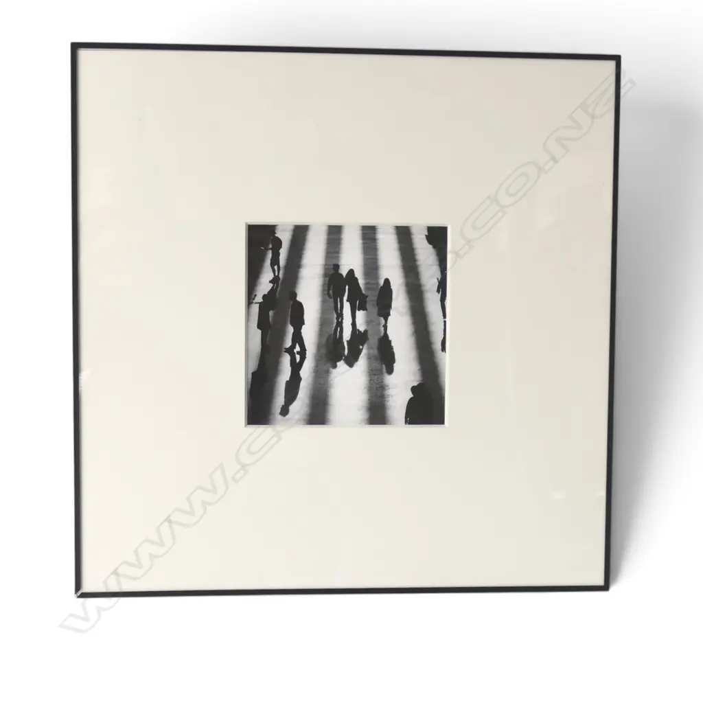 " FIVE" BY MARKUS AUERBACH, FRAMED BLACK & WHITE STREET PHOTOGRAPHY, 150 X 150MM Image 1++
