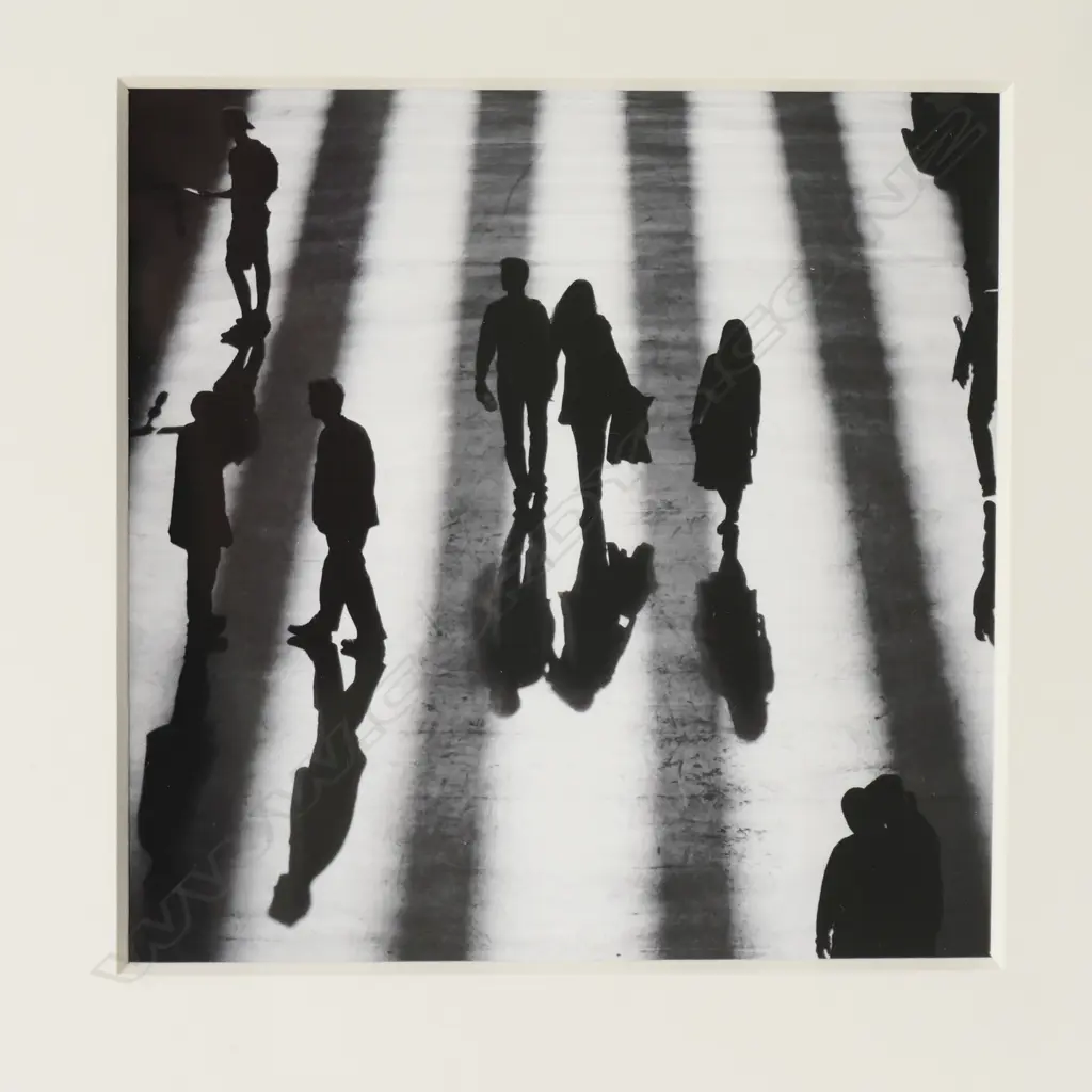 " FIVE" BY MARKUS AUERBACH, FRAMED BLACK & WHITE STREET PHOTOGRAPHY, 150 X 150MM Image 1++