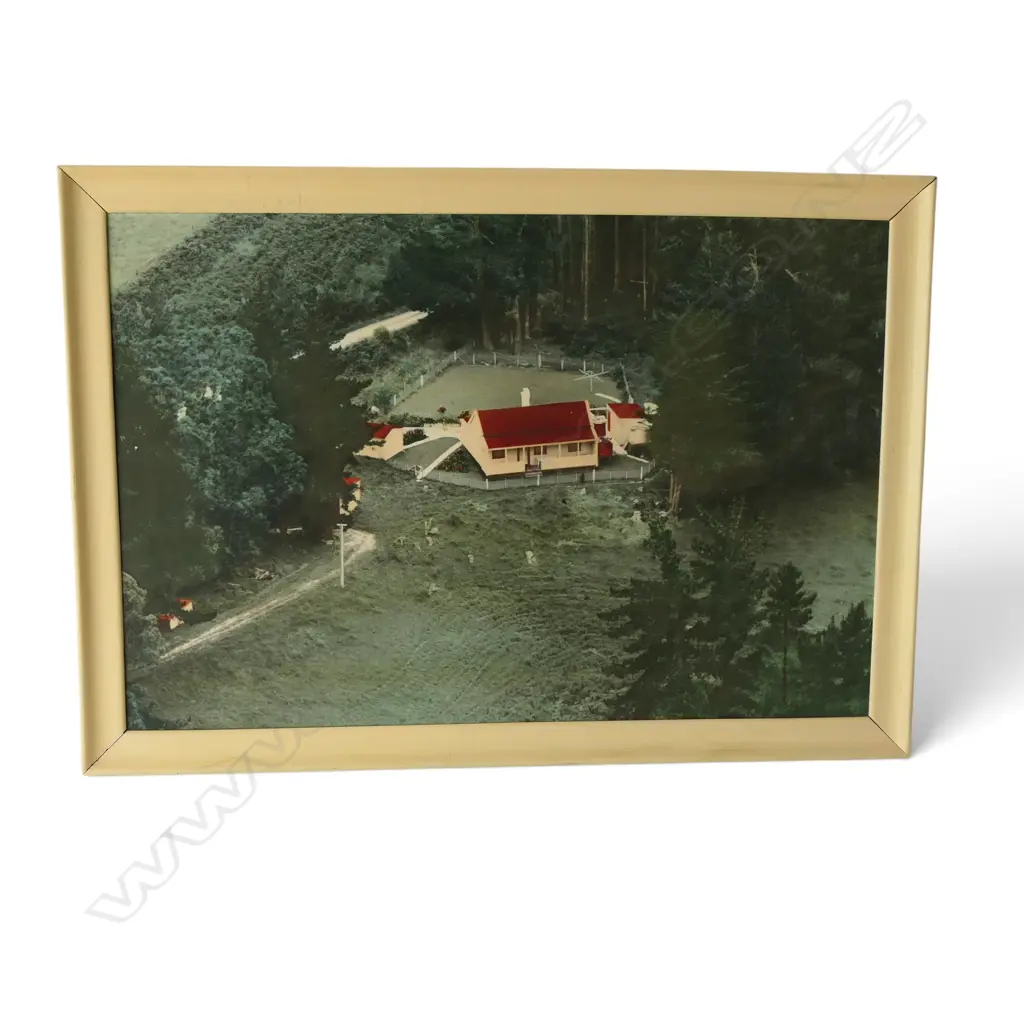 WHITES AVIATION? HAND-COLOURED PHOTOGRAPH OF FARM 500x750mm Image 1++