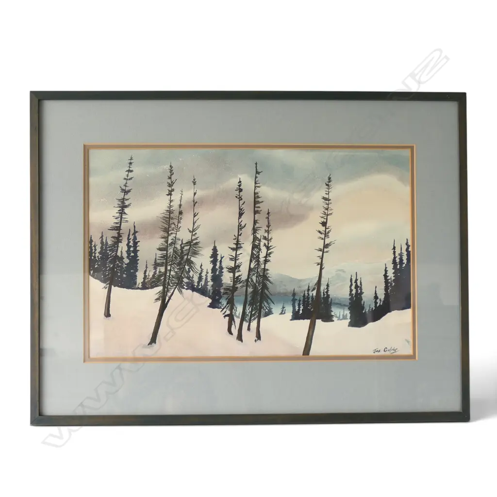JAMES CALDER (1907-1977) FRAMED SIGNED W/C, WINTER WILDERNESS SCENE, 300 X 470MM Image 1++