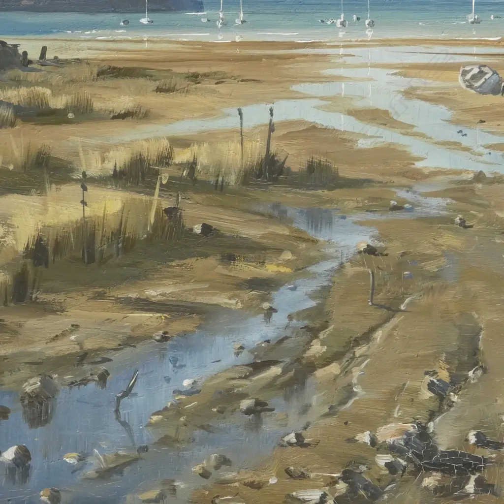 BRIAN BAXTER, 'KAIKAWA BAY' OIL ON CANVASBOARD, SIGNED, 280 X 435MM Image 1++