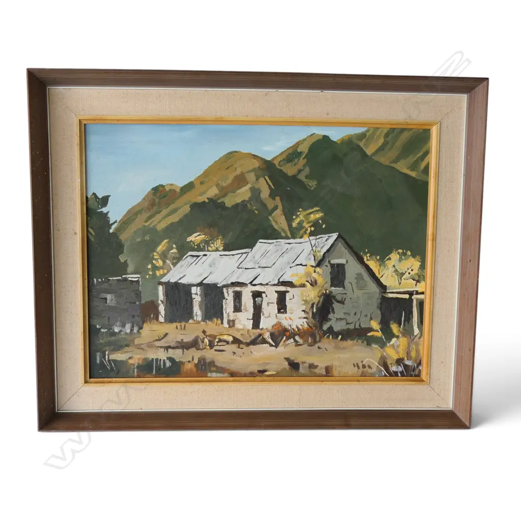 SIGNED ILLEGILBY LOWER LEFT, 'NEAR QUEENSTOWN', OIL ON BOARD, 354 X 500MM Image 1++