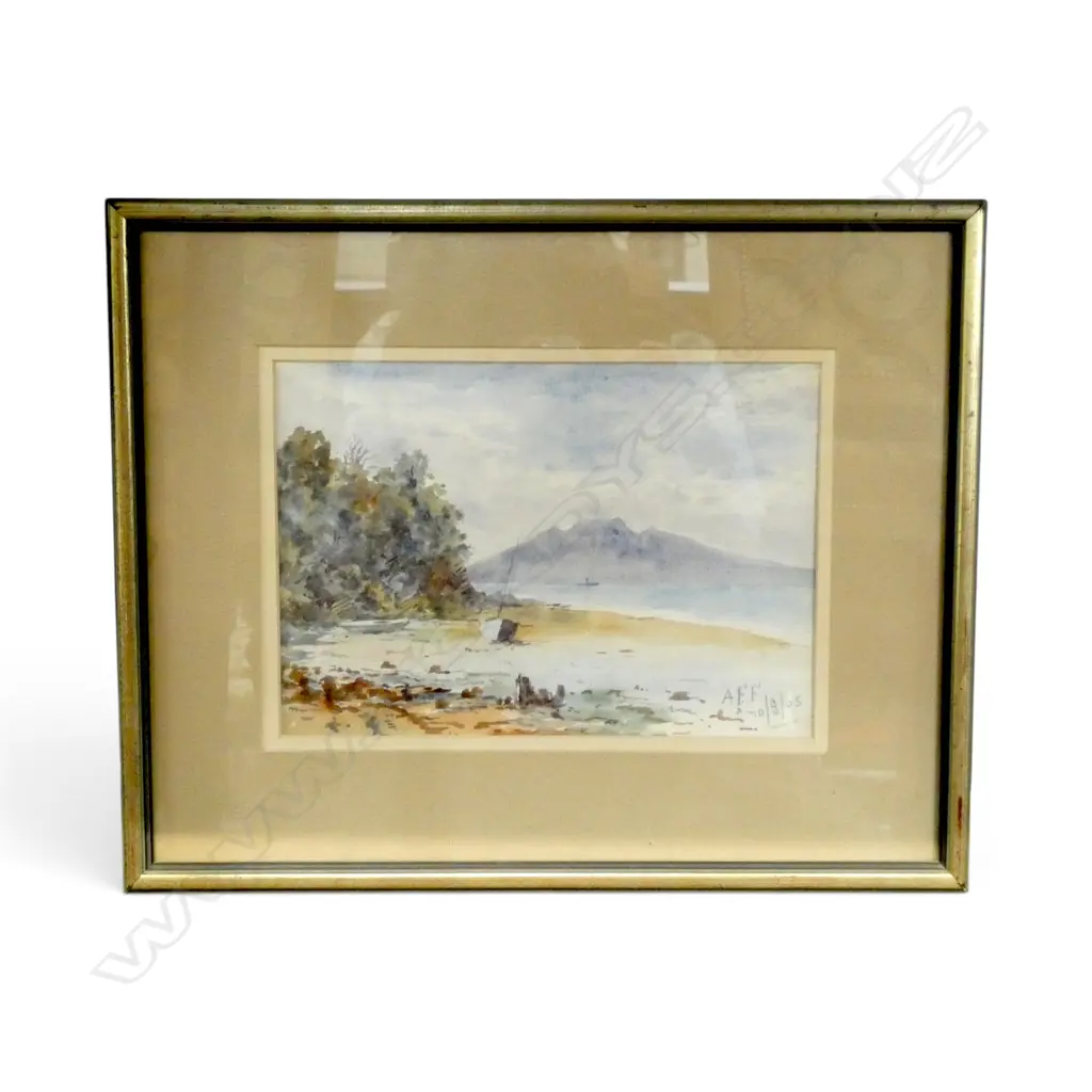 A.F.F., AUCKLAND BAY, WATERCOLOUR, 170x250mm Image 1++