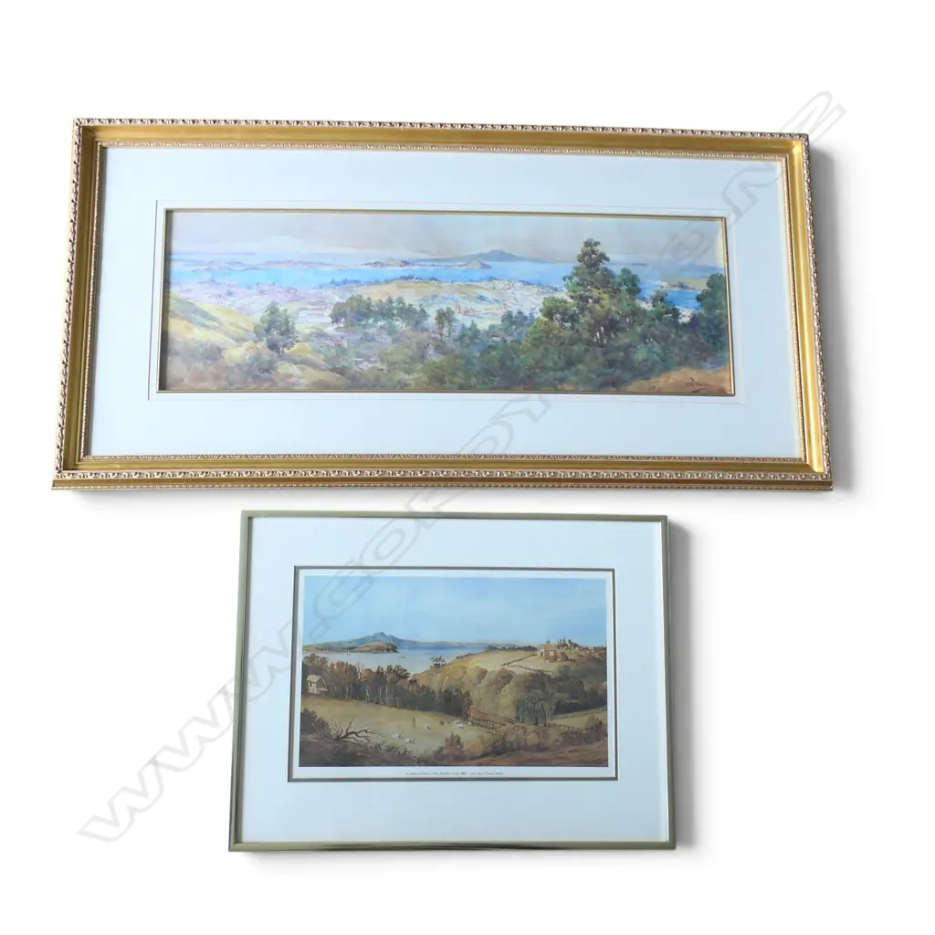 2 PRINTS OF AUCKLAND; JOHN BARR CLARKE HOYTE & C.N. WORSLEY 245x740mm Image 1++