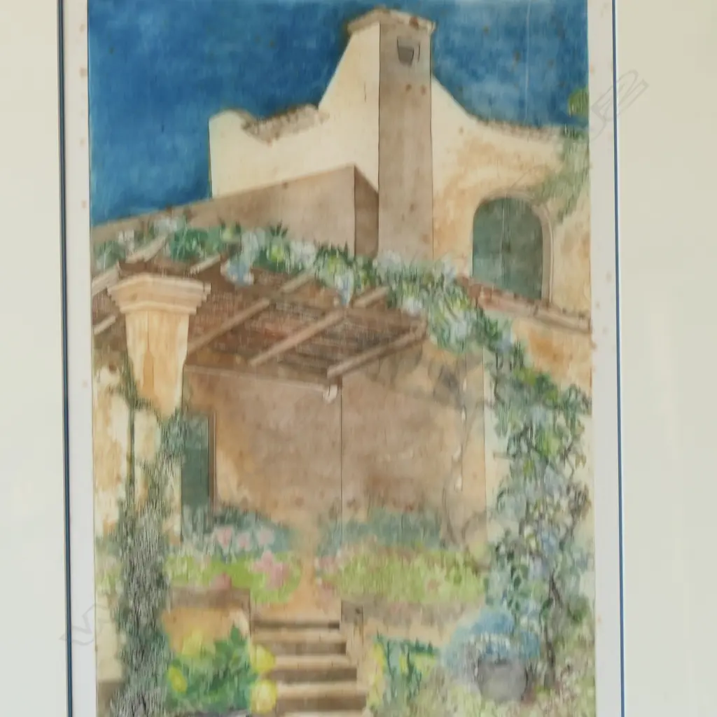 DELIA DELDERFIELD 'BELLS AND GERANIUMS' AQUATINT 21/75 535x365mm foxing Image 1++