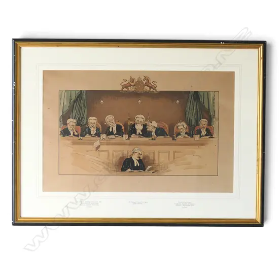 W. A BOWRING 'JUDGES PRESIDING', SIGNED AND DATED 1913 WITHIN IMAGE, 370 X 590MM