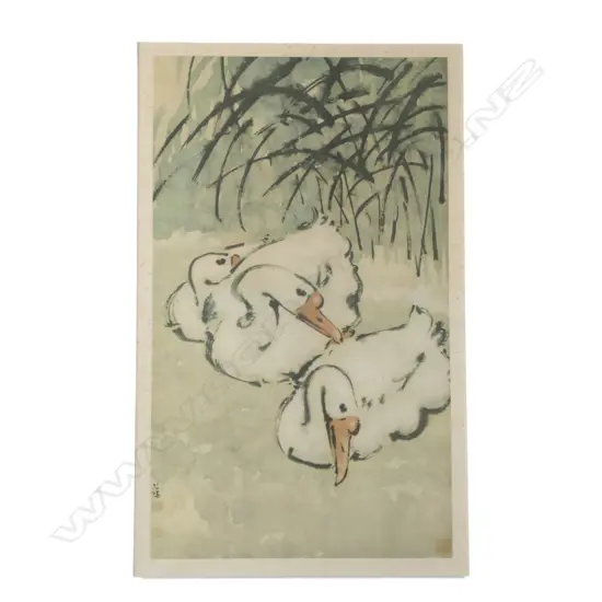 ORIENTAL GEESE PRINT 475x290mm FOXING