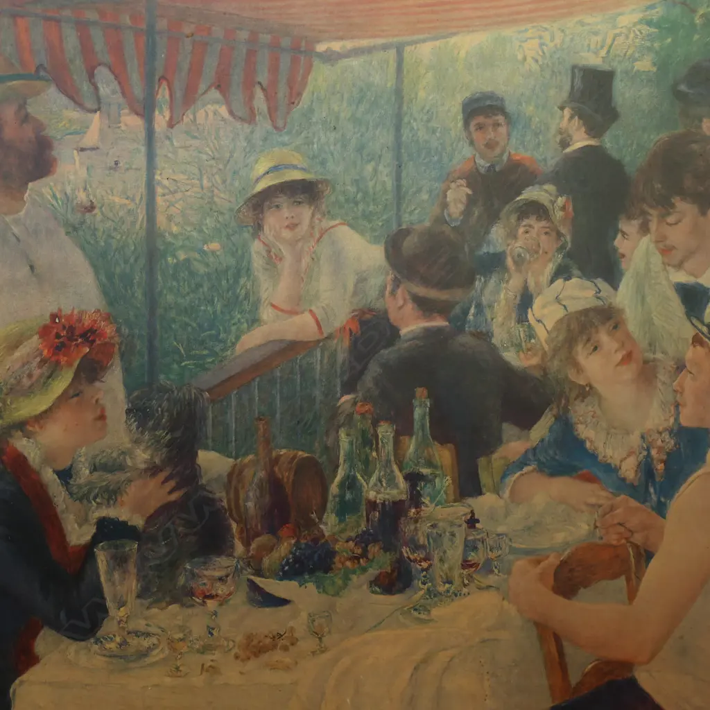LARGE DECORATIVE RENOIR PRINT 'LUNCHEON OF THE BOATING PARTY'  670 X 910MM Image 1++