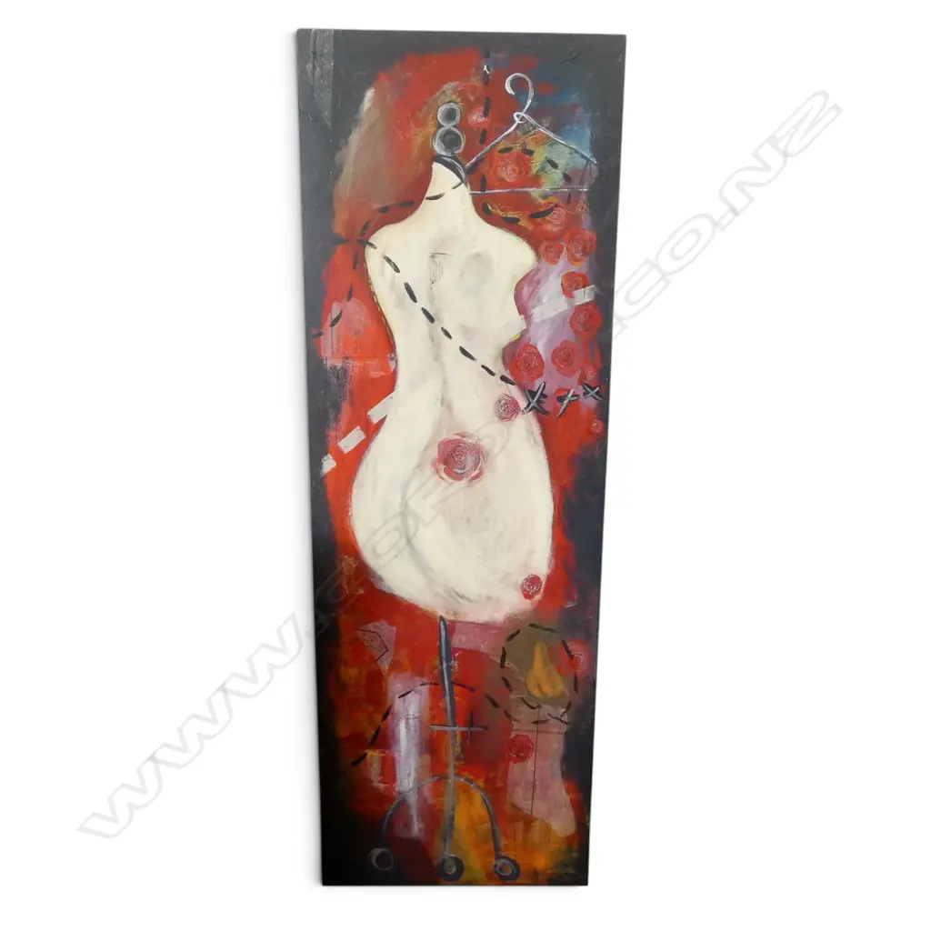 ARTIST UNKNOWN, MIXED MEDIA ON PANEL 1825x610mm Image 1++