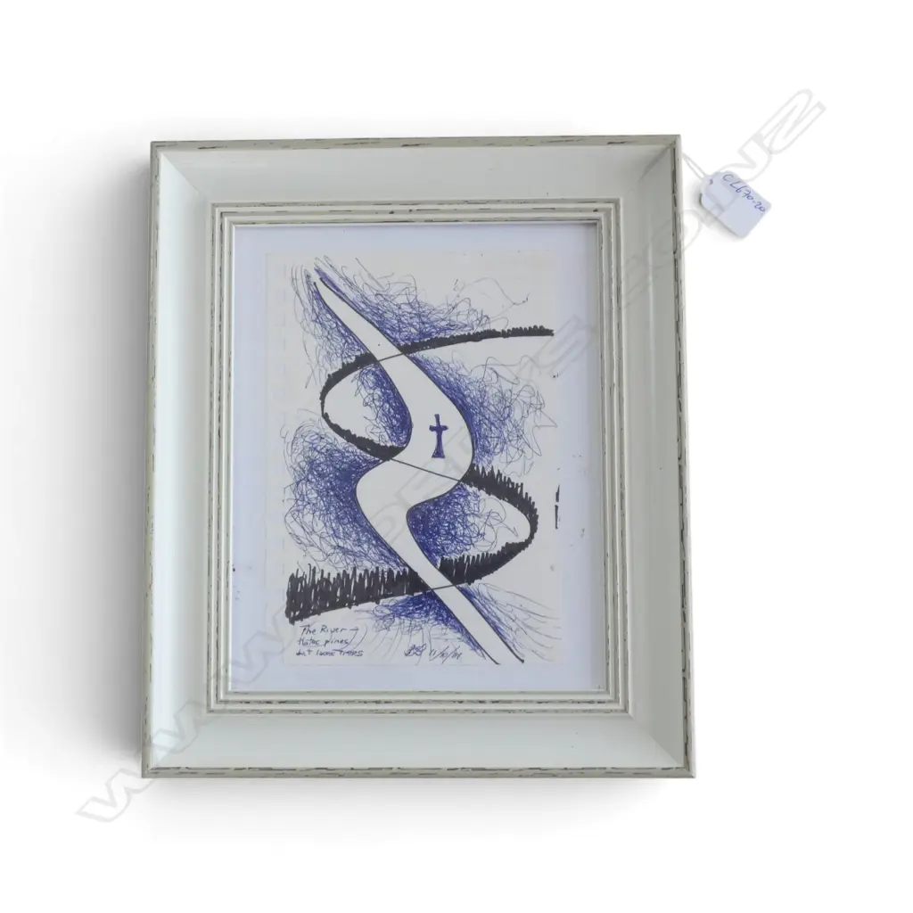 Barry Brickell (1935 - 2016) 'The river Hates pines but lovers Trees', pen and ink on paper. Initialled & dated 11/10/01 Image 1++