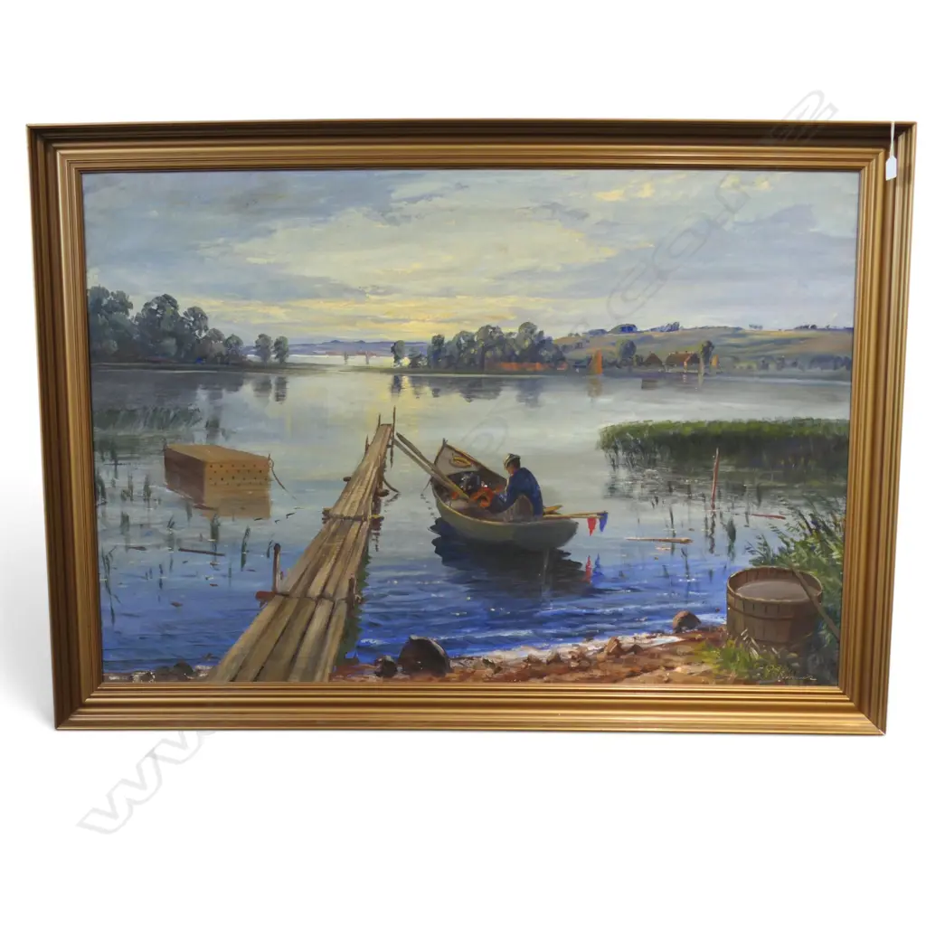 E. BALL, UNTITLED COUNTRY SCENE, OIL ON CANVAS, 770x1170mm Image 1++