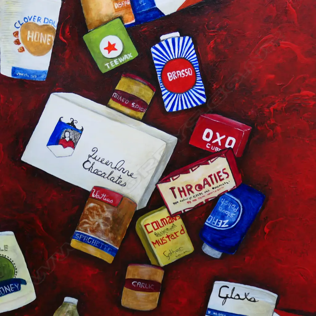 ARTIST UNKNOWN, GROCERIES, ACRYLIC ON CANVAS, 915x610mm Image 1++