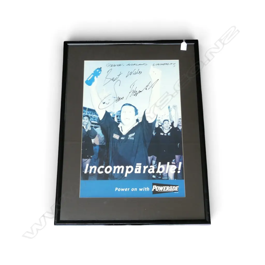 VINTAGE ALL BLACK POSTER signed by Sean Fitzpatrick 575x400mm Image 1++