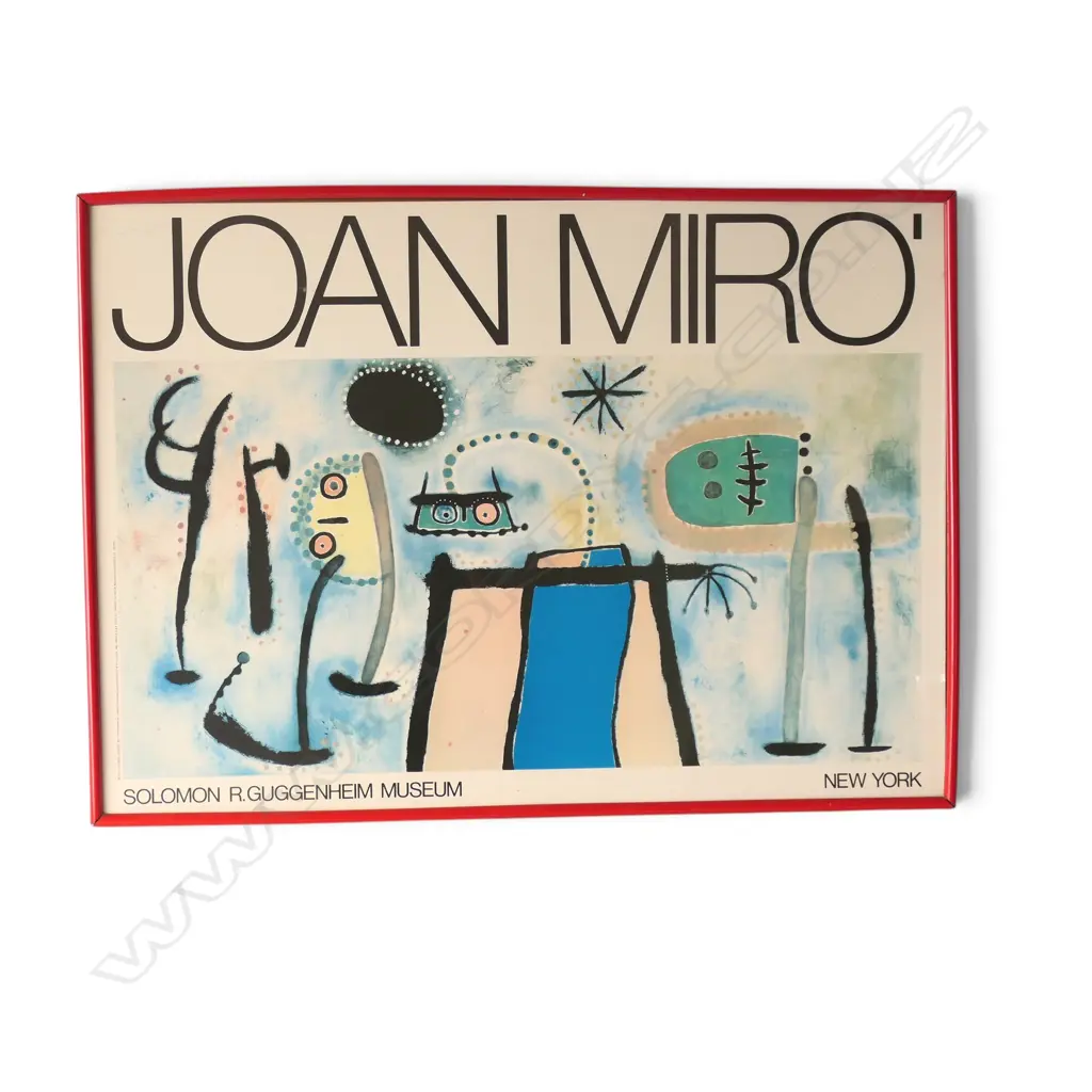 FRAMED JOAN MIRO EXHIBITION POSTER - SOLOMON R.GUGGENHEIM MUSEUM NEW YORK 610x855mm Image 1++