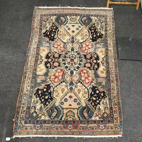 HAND KNOTTED WOOL PILE RUG 1560x1000mm