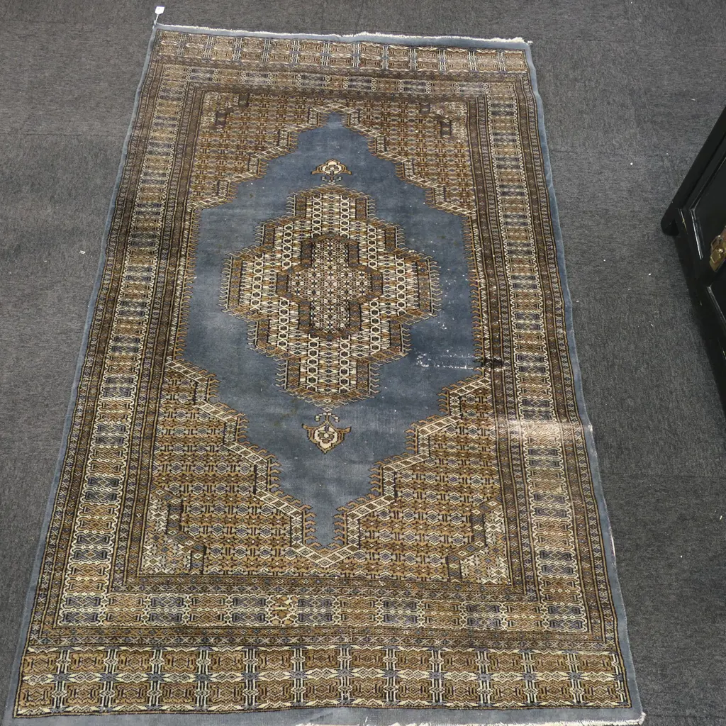 PAKISTAN BOKHARA WOOL ON COTTON RUG some wear & repair 2030 x 1200mm Image 1++