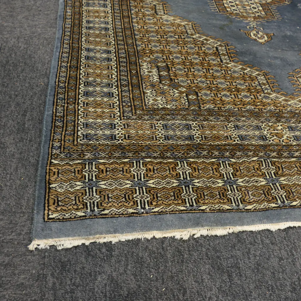 PAKISTAN BOKHARA WOOL ON COTTON RUG some wear & repair 2030 x 1200mm Image 1++