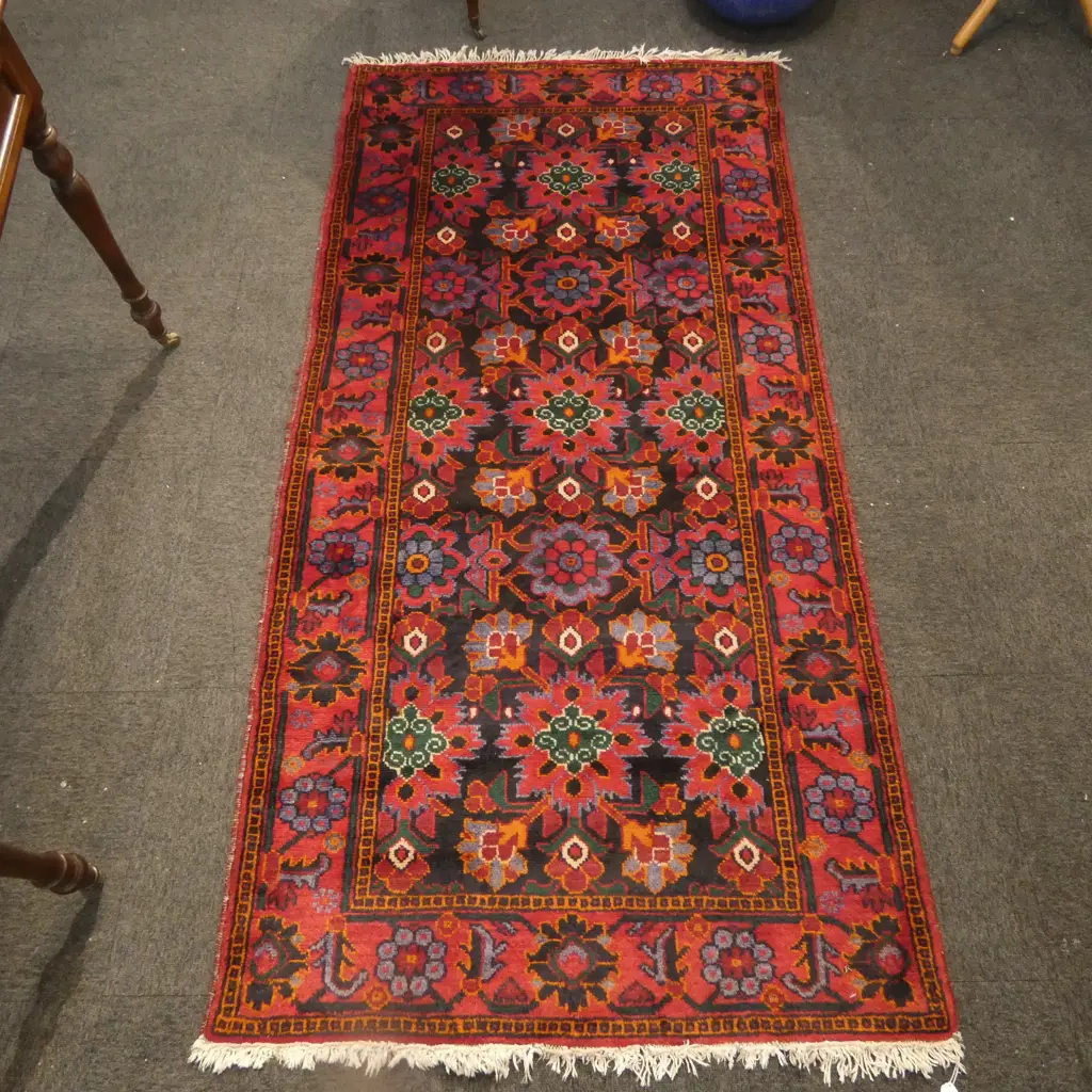 HAND KNOTTED WOOL PILE BALLUCHI RUNNER Image 1++
