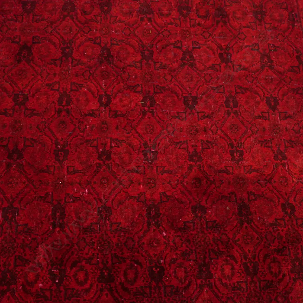 HAND KNOTTED WOOL PILE RUNNER red tones  Image 1++