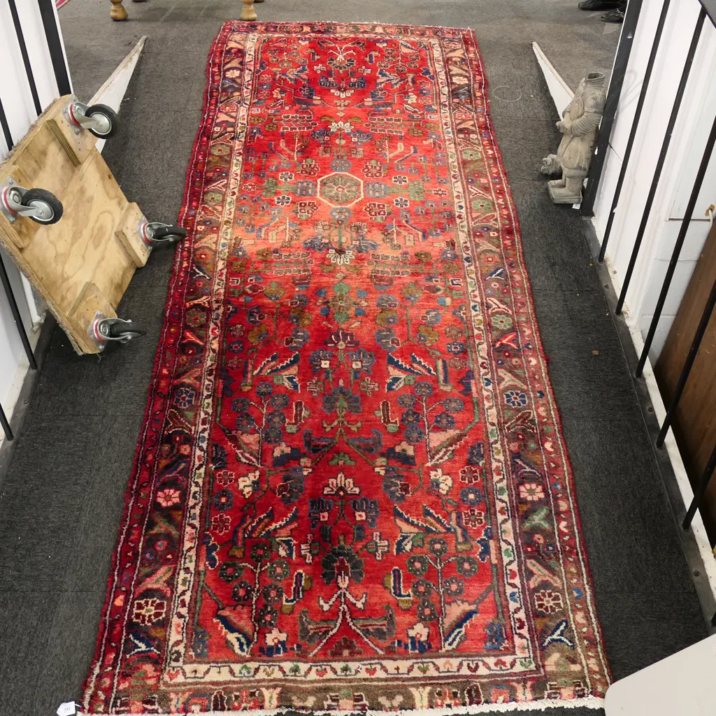 HAND KNOTTED WOOL PILE RUNNER fading  Image 1++