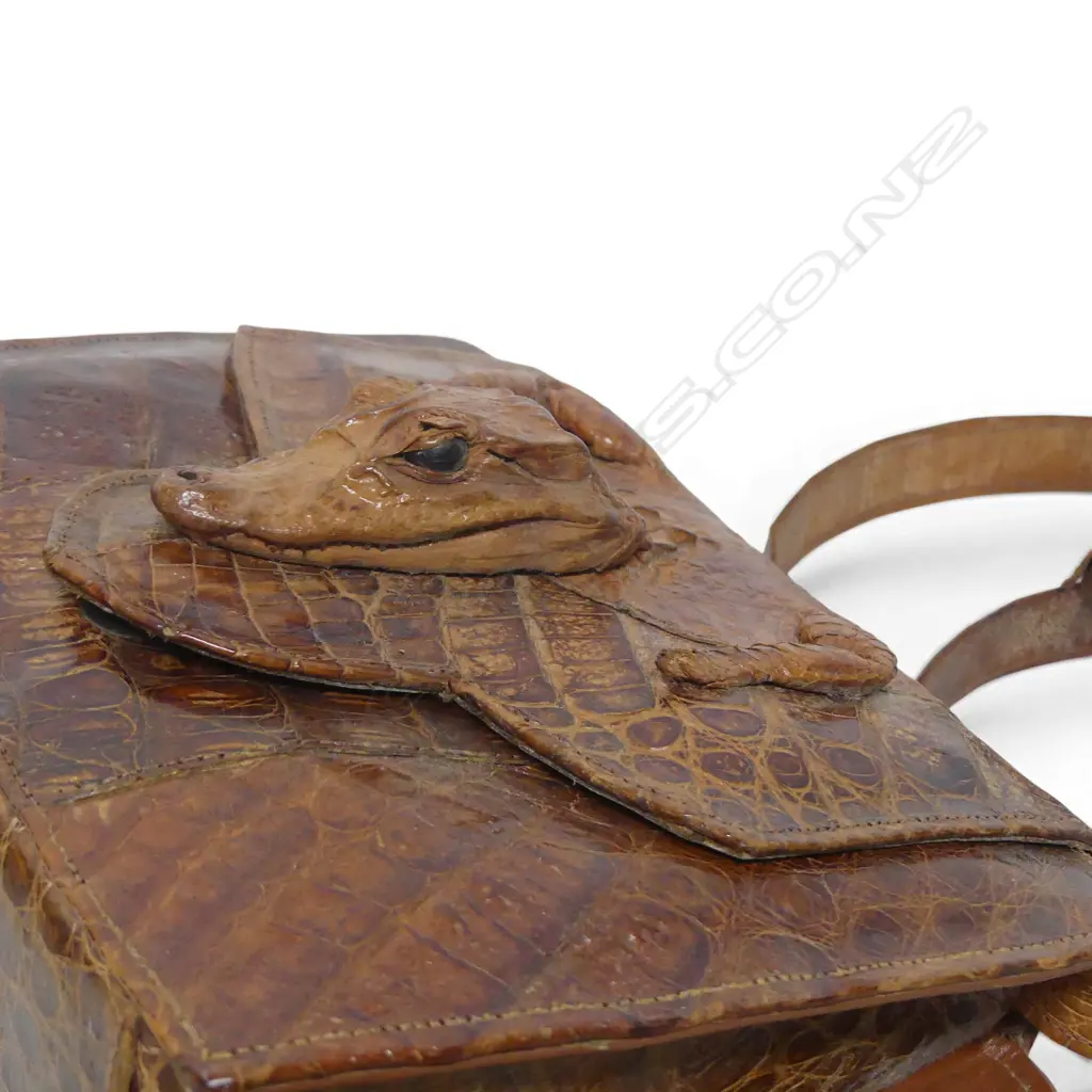 2 CROC LEATHER HANDBAGS + FUR HANDBAG  Image 1++