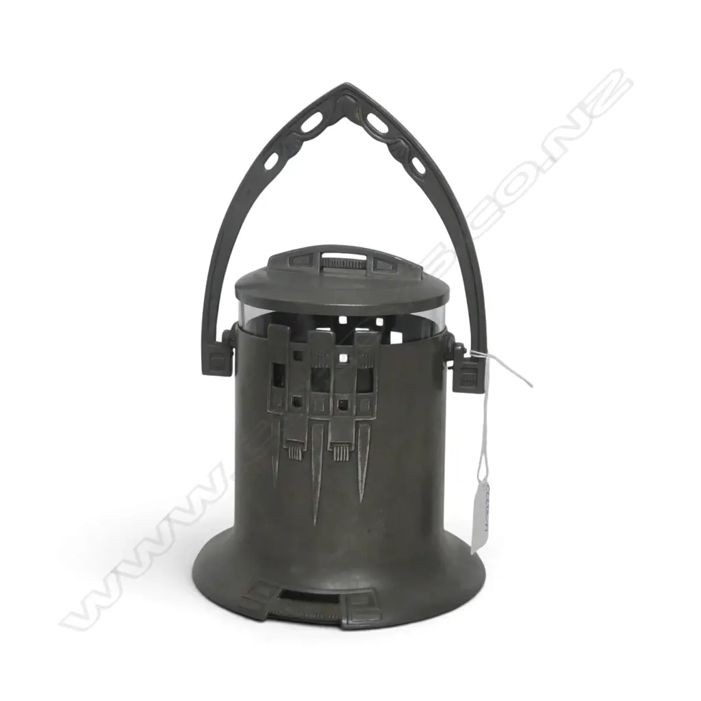 EARLY 20thC DUTCH PEWTER BISCUIT BARREL H.170mm Image 1++