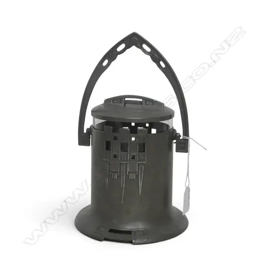 EARLY 20thC DUTCH PEWTER BISCUIT BARREL H.170mm