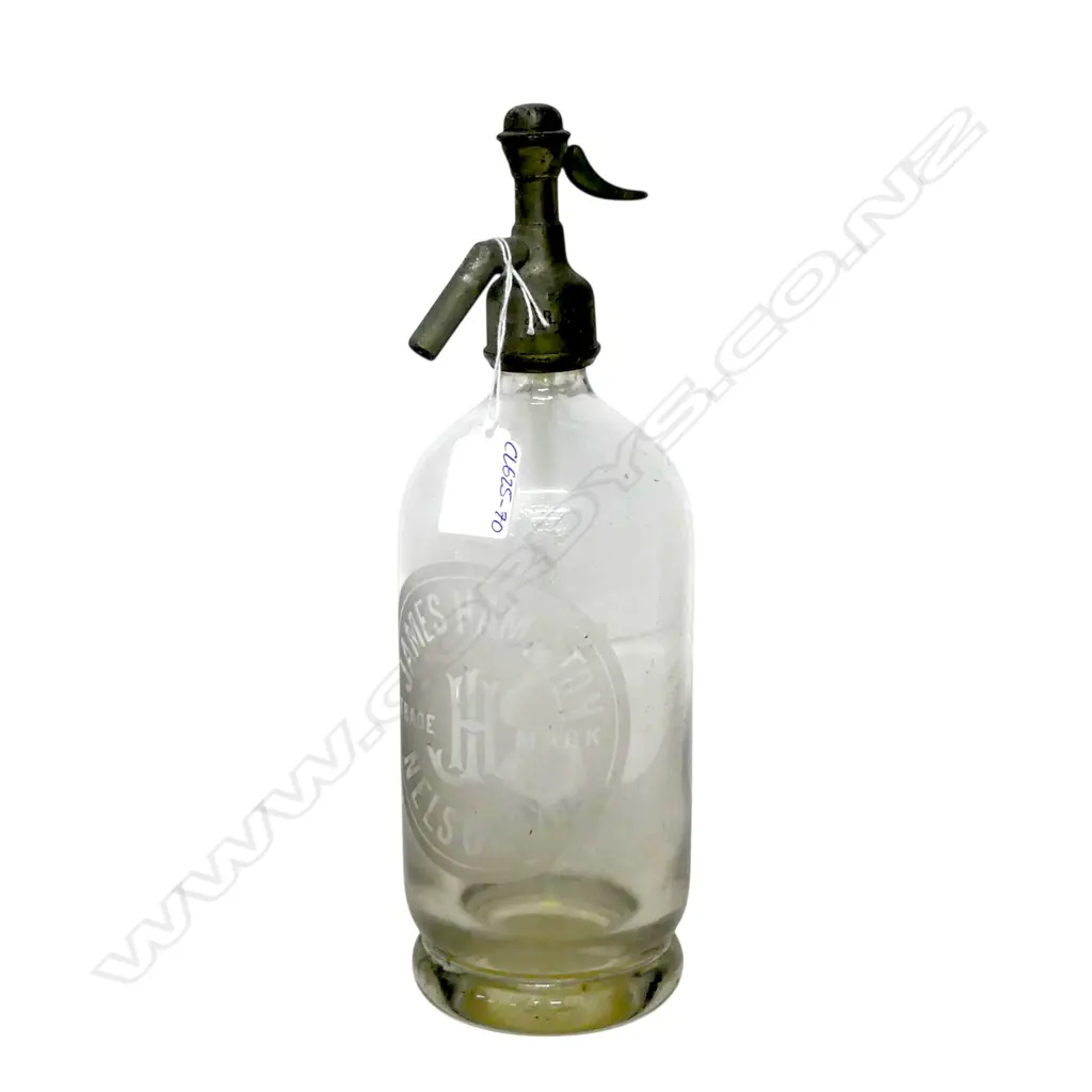 VINTAGE 'JAMES HAMILTON - NELSON N.Z.' SODA SYPHON H.305mm Image 1++