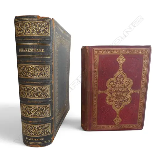 LONGFELLOW'S POETICAL WORKS & SHAKESPEARE 1877 Ed.