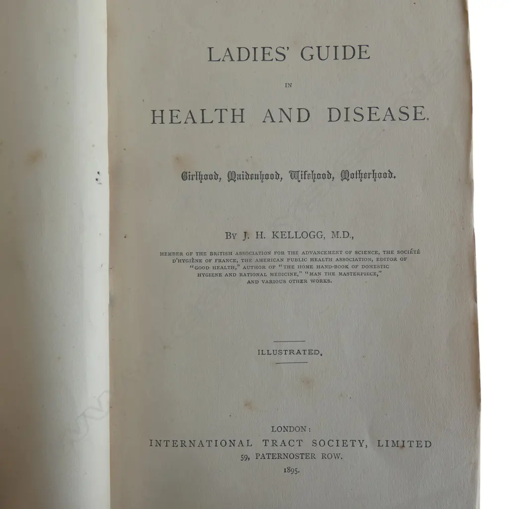 1895 Ladies Guide Health & Disease Illustrated Book by Kellogg, wear Image 1++