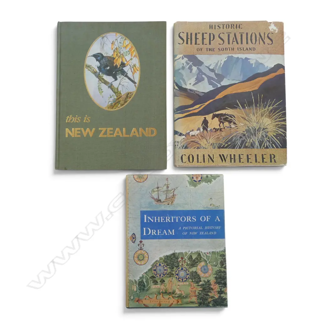 3 LARGE NZ BOOKS – HISTORIC SHEEPSTATIONS ST IS, THIS IS NZ, PICTORIAL HISTORY Image 1++