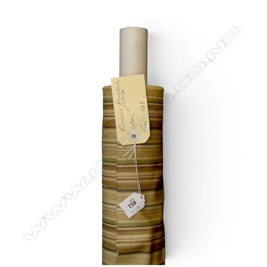 FABRIC BOLT; MOROCCO MARAKECH STRIPE, COTTON, 15M Image 1++
