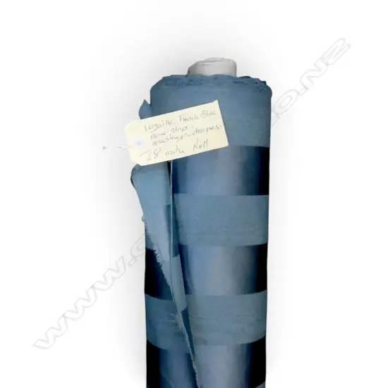 FABRIC BOLT; VERSAILLE FRENCH BLUE, MOIRE STRIPE, 28M