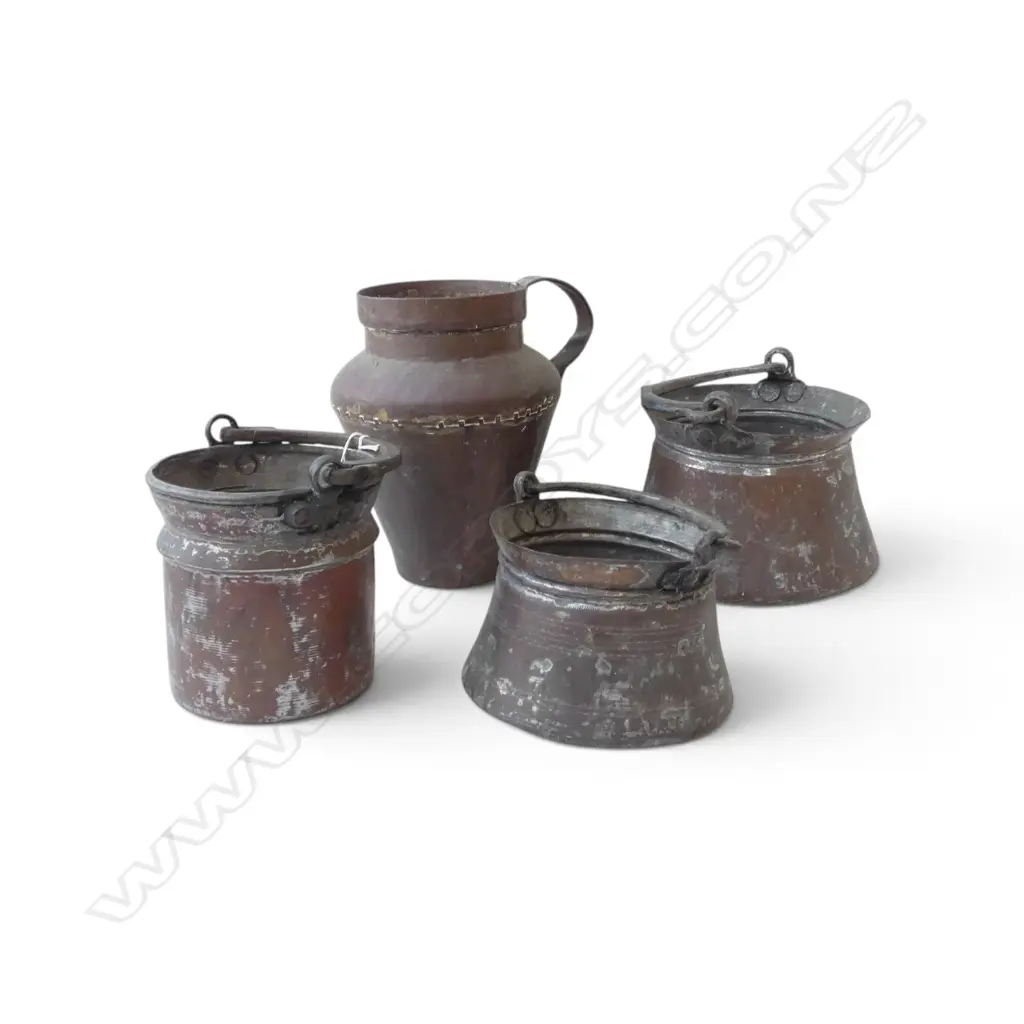 4 COPPER VESSELS H.255mm Image 1++