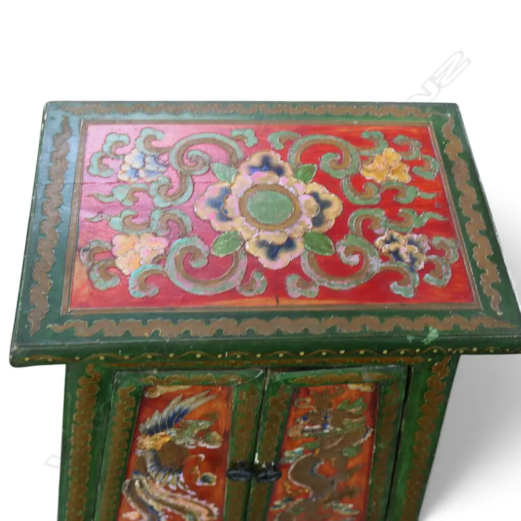 SMALL VINTAGE TIBETAN CABINET 390x280x500mm Image 1++