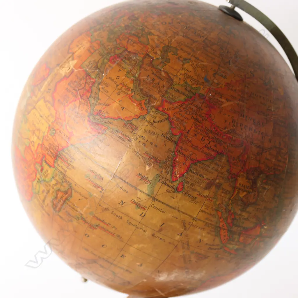 VINTAGE GLOBE ON STAND H.370mm Image 1++