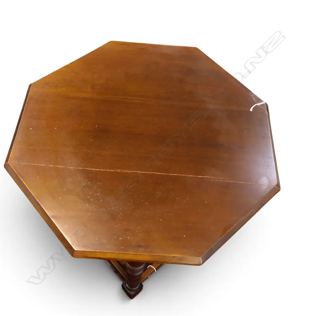 ANTIQUE OCTAGONAL SIDE TABLE H.750mm, 600mm dia SPLIT TO TOP Image 1++