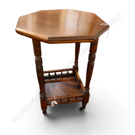 ANTIQUE OCTAGONAL SIDE TABLE H.750mm, 600mm dia SPLIT TO TOP