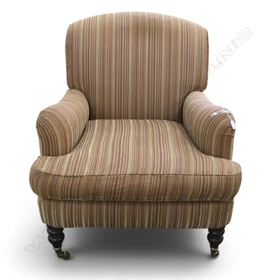 UPHOLSTERED ARMCHAIR, SOME MARKS