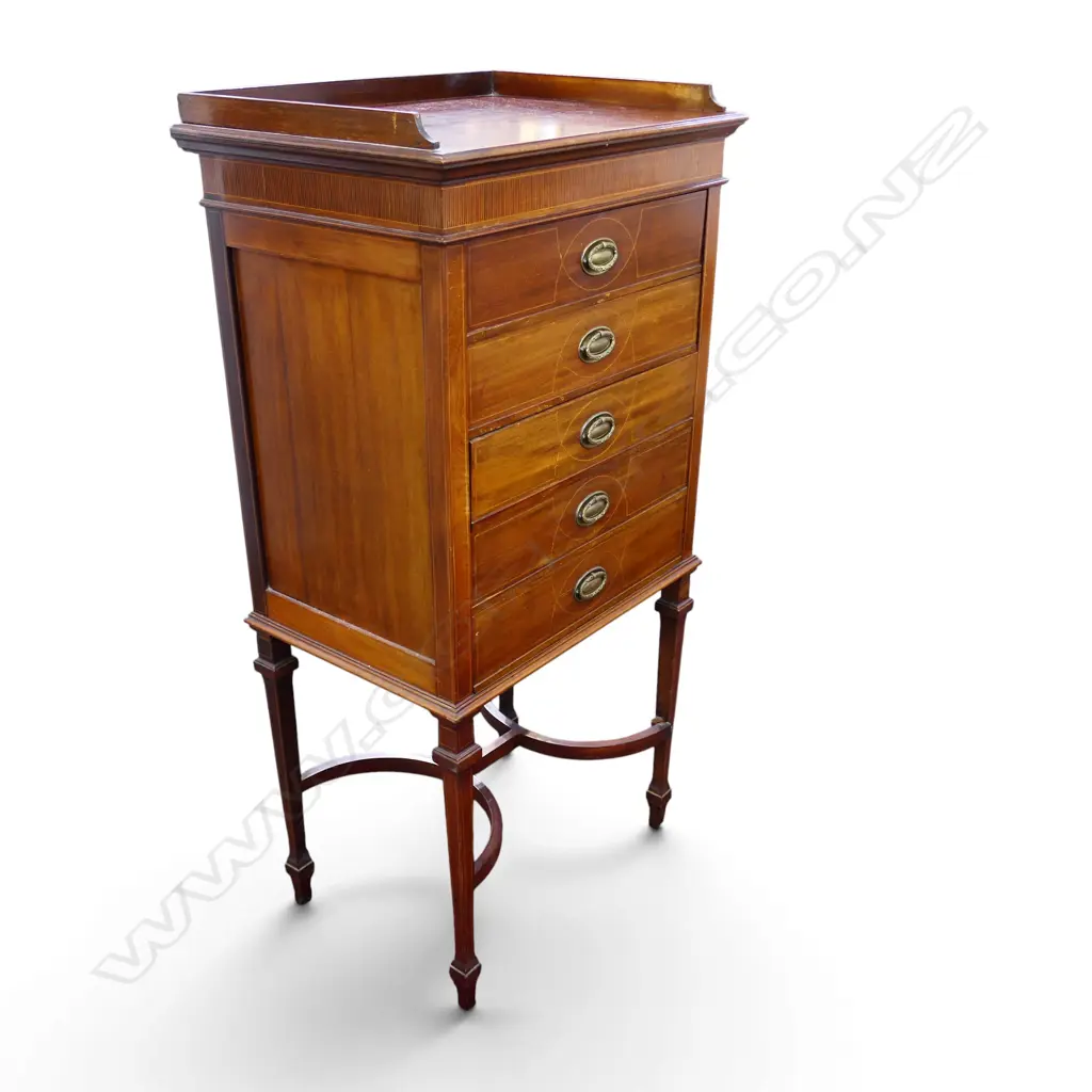 MAHOGANY CABINET 525x380x1075mm A. GARDNER & SON GLASGOW Image 1++