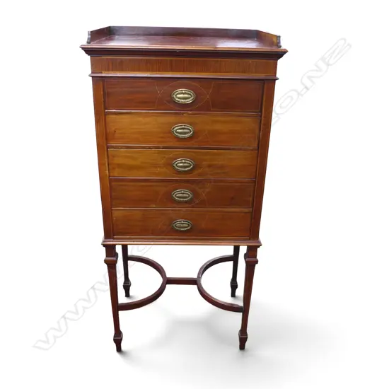 MAHOGANY CABINET 525x380x1075mm A. GARDNER & SON GLASGOW