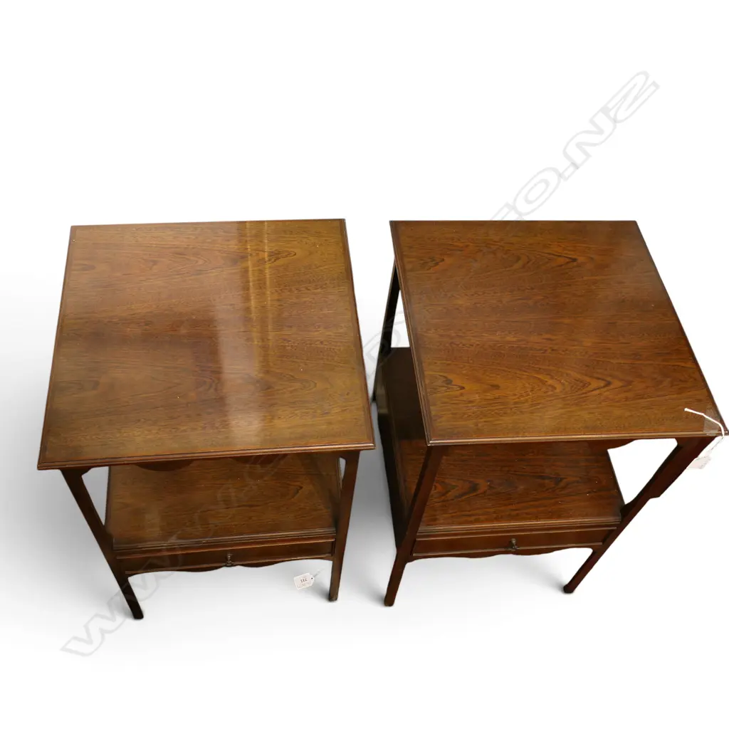 PR WARREN & HOWARD REPRODUCTION GEORGIAN BEDSIDE CABINETS 400x400x610mm Image 1++