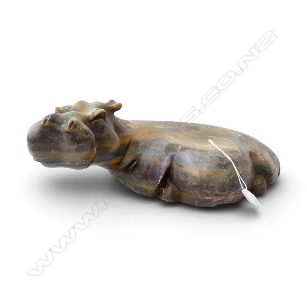 CARVED STONE HIPPO W.400mm Image 1++