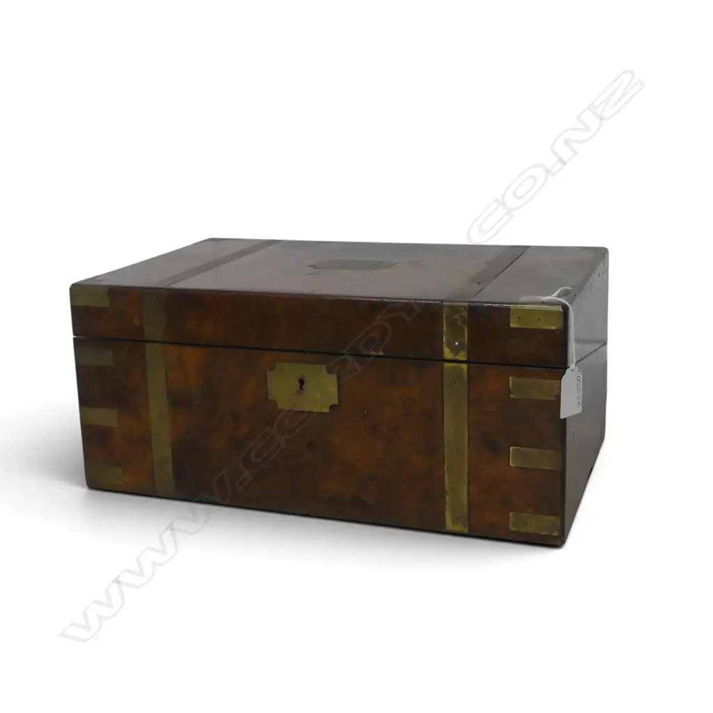 VICTORIAN FLAME MAHOGANY WRITING SLOPE, fitted interior, small faults, INCLUDES TASMANIAN PENAL LETTER 1846..., Image 1++