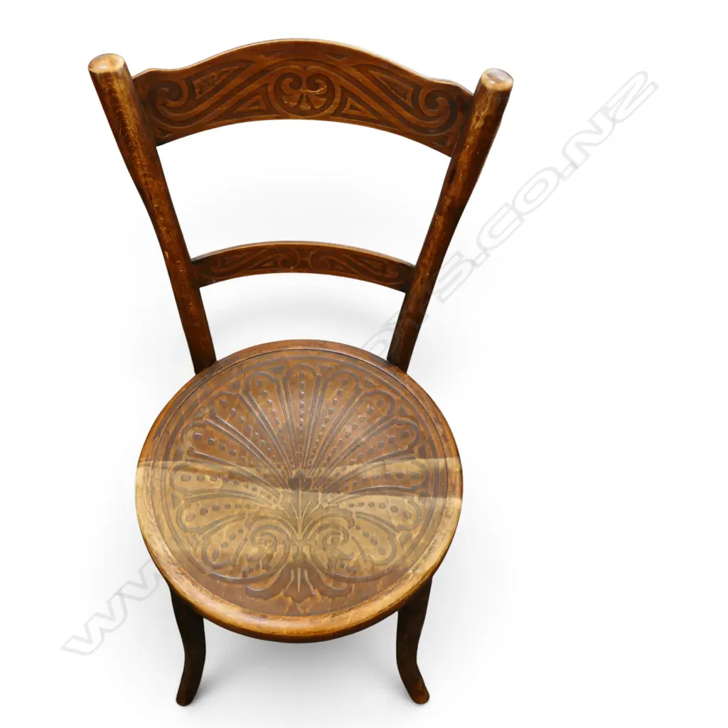 2 CHAIRS; BENTWOOD & WHEEL BACK Image 1++