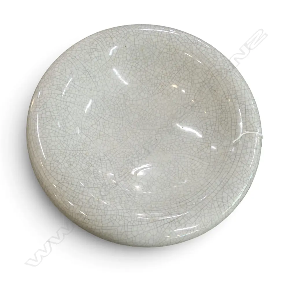 CRACKLE GLAZE DISH 365mm dia Image 1++