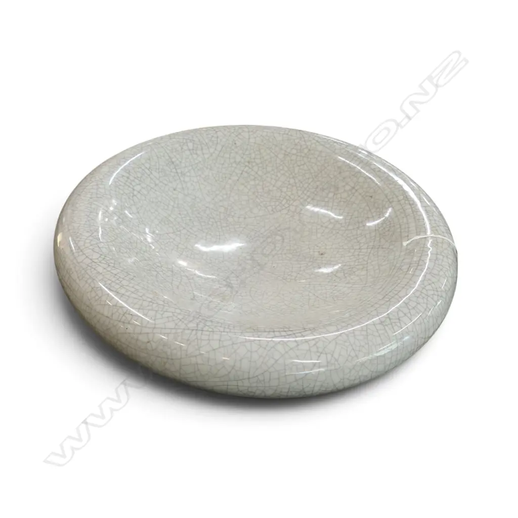 CRACKLE GLAZE DISH 365mm dia Image 1++