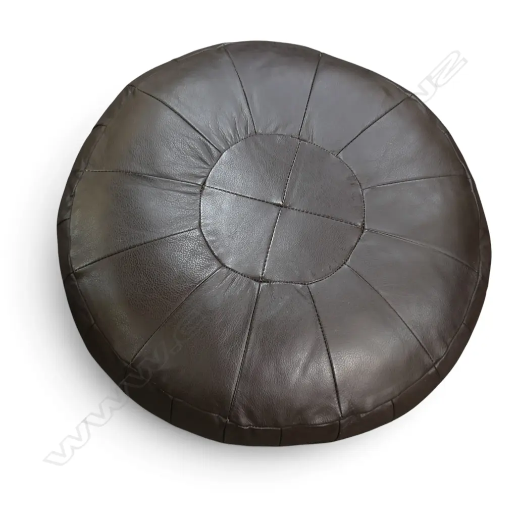 LEATHER POUF 500mm dia Image 1++