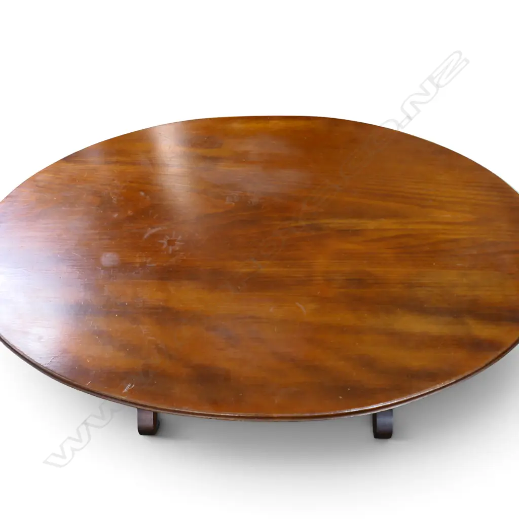 OVAL WOODEN TABLE W.1020mm Image 1++